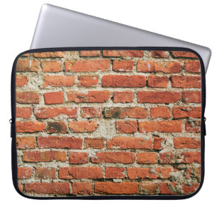 Red brick wall texture grunge background. Abstract Laptop Sleeve