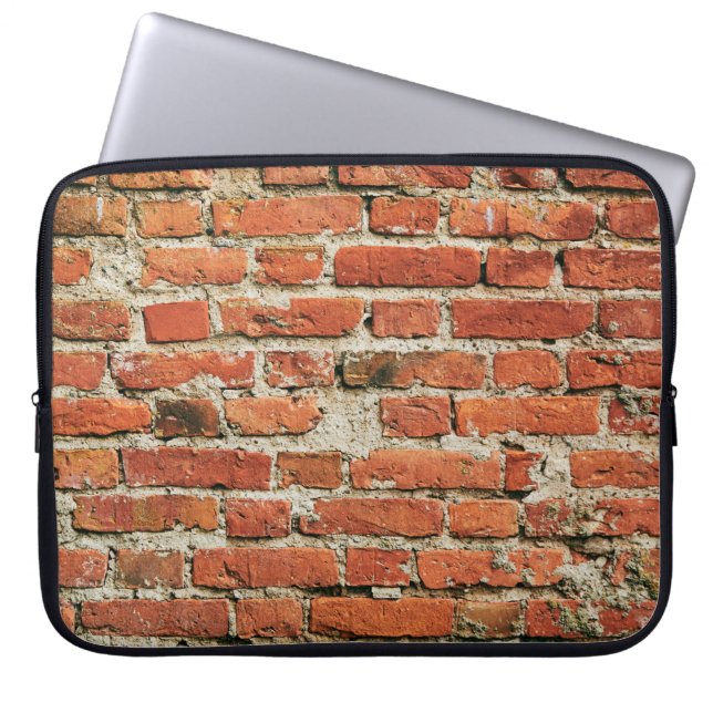 Red brick wall texture grunge background. Abstract Laptop Sleeve (Front)