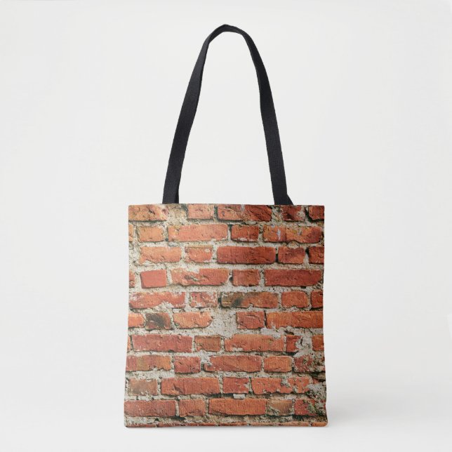 Red brick wall texture grunge background. Abstract Tote Bag (Front)