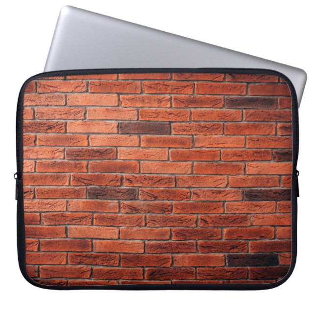 Red brick wall texture grunge backgroundbrick,wall laptop sleeve (Front)