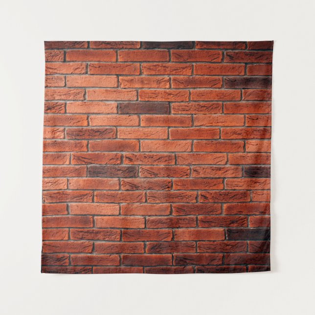 Red brick wall texture grunge backgroundbrick,wall tapestry (Front)