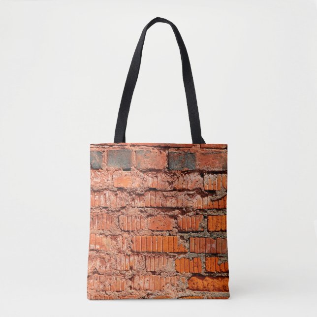 Red brick wall textureabandoned, aging, antique, a tote bag (Front)