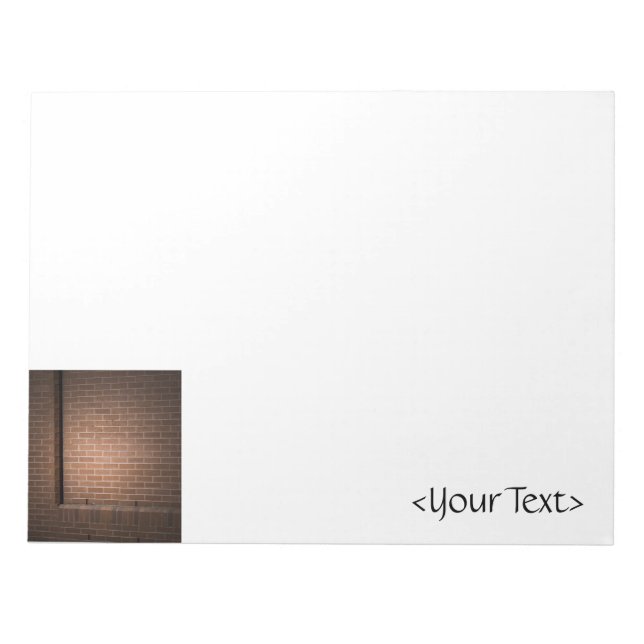 Red Brick Wall Textured Notepad (Front)