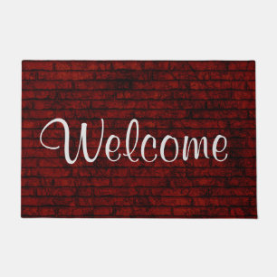 Red Brick Welcome Doormat