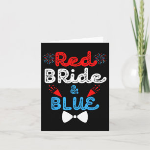 Red Bride And Groom Funny Wedding Marriage Party 4 Card