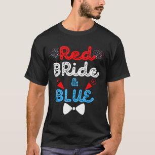Red Bride And Groom Funny Wedding Marriage Party 4 T-Shirt