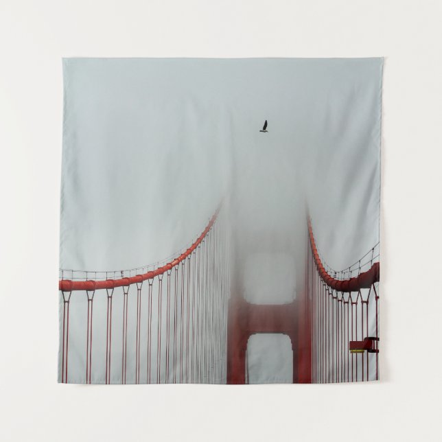 RED BRIDGE AT DAYTIME TAPESTRY (Front)