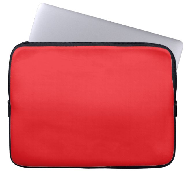 Red, bright red, solid colour laptop sleeve (Front)