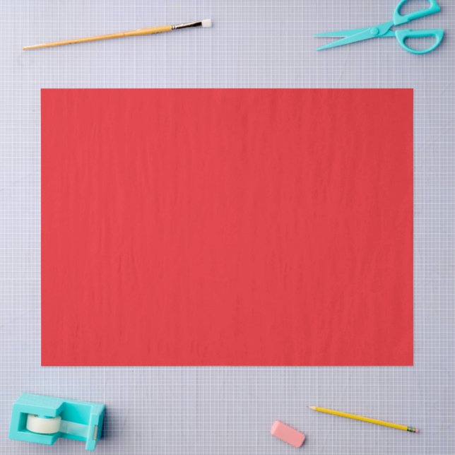 Red, bright red, solid colour tissue paper (Craft)
