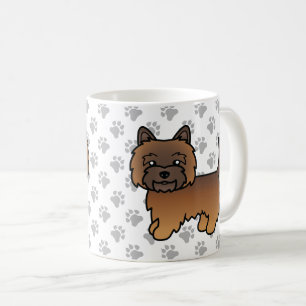 Red Brindle Cairn Terrier Cute Cartoon Dog Coffee Mug