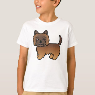 Red Brindle Cairn Terrier Dog Cute Illustration T-Shirt