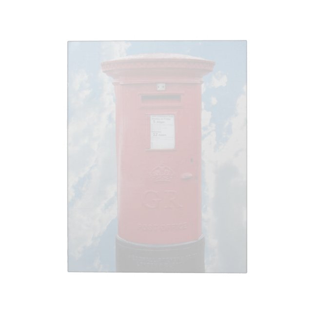 Red British Post box Notepad (Rotated)