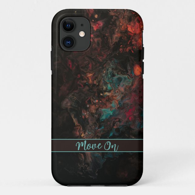 Red-brown abstract IPhone Case (Back)