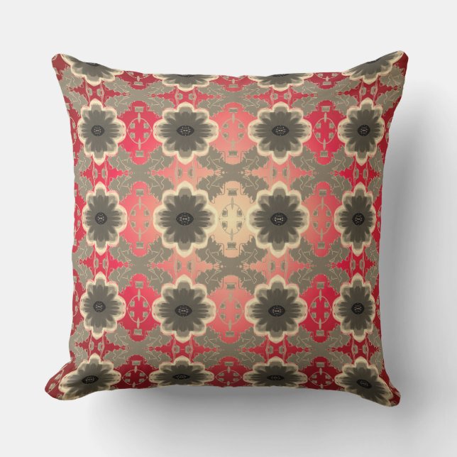 Red Brown and Black Cushion (Front)