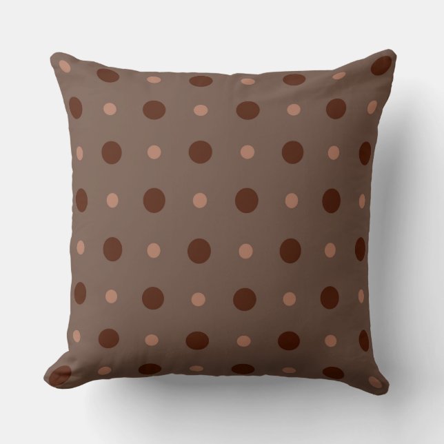 Red, brown and Rust dots Cushion (Front)