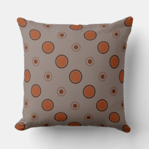 Red, brown and Rust dots Cushion