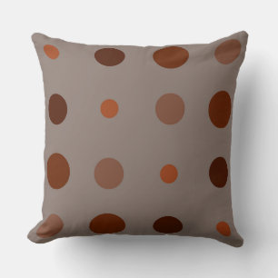 Red, brown and Rust dots Cushion