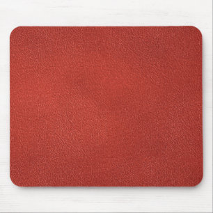 Red Brown Faux Leather Look Template Elegant Mouse Pad