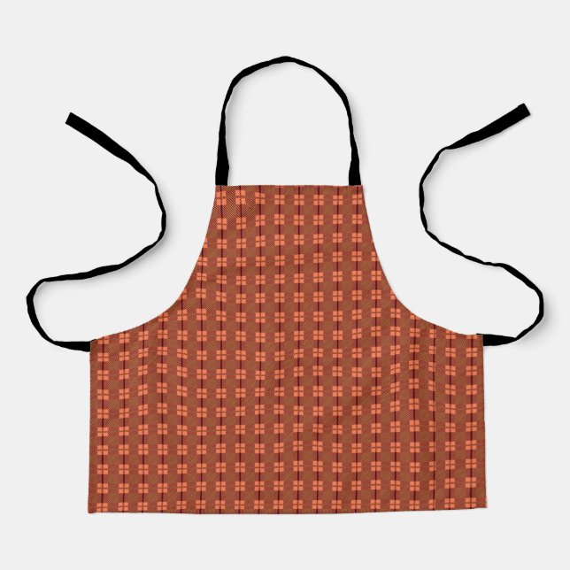 Red Brown Intricate Pattern Apron (Front)
