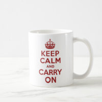 Red Brown Keep Calm and Carry On