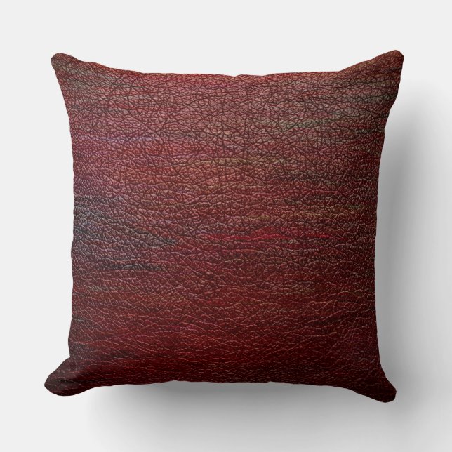 Red Brown Leather #2 Cushion (Front)