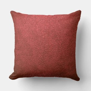 Red Brown Leather Cushion