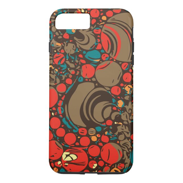 Red Brown Orange Abstract Case-Mate iPhone Case (Back)