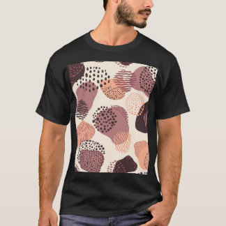 Red Brown Organic, Abstract Shapes. T-Shirt