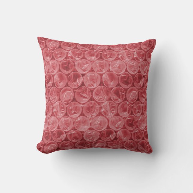 Red bubble wrap pattern cushion (Front)