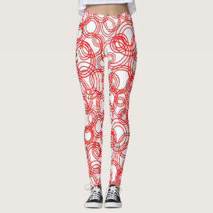 Red Bubbles Leggings