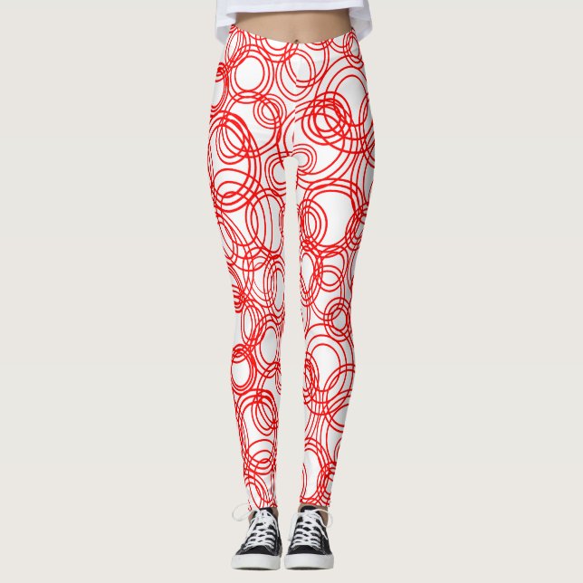 Red Bubbles Leggings (Front)