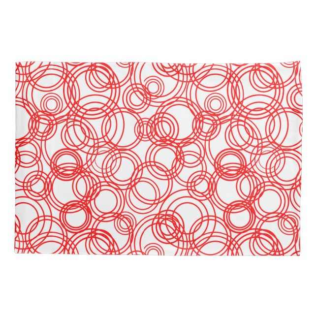 Red Bubbles Pillowcase (Back)