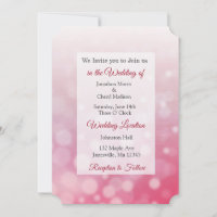 Red Bubbles Themed  Wedding Invites
