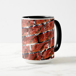 Red bubbles upon grating or brick effect? Metallic Mug
