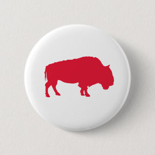 Red Buffalo 6 Cm Round Badge
