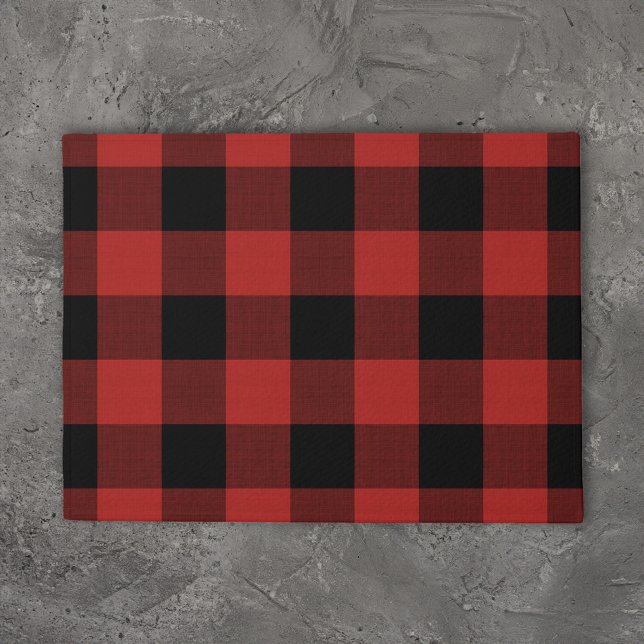Red Buffalo Check | Farmhouse Holiday Decor Doormat (Creator Uploaded)