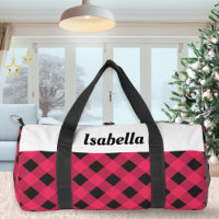 Red Buffalo Check Pattern Personalised