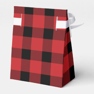 Red Buffalo Country Lumberjack Plaid Favour Box