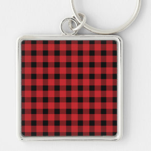 Red Buffalo Country Lumberjack Plaid Key Ring