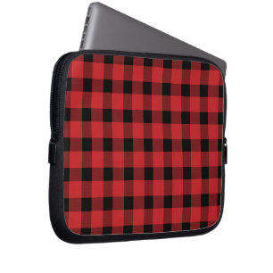 Red Buffalo Country Lumberjack Plaid Laptop Sleeve