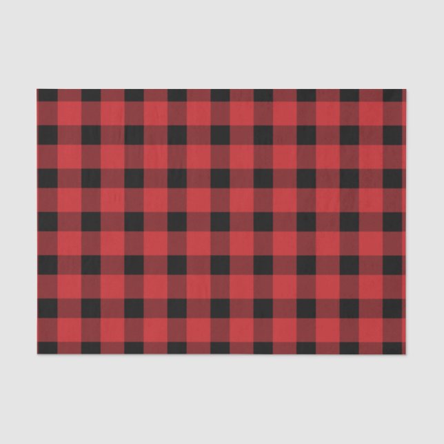 Red Buffalo Country Lumberjack Plaid Tissue Paper (Front)