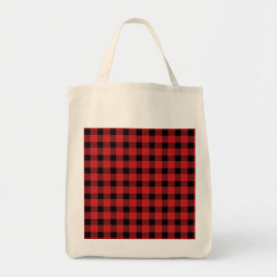 Red Buffalo Country Lumberjack Plaid Tote Bag