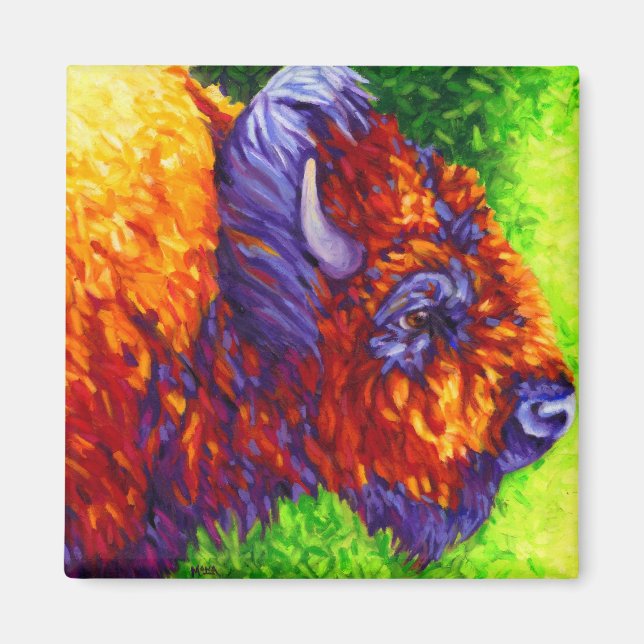 Red Buffalo Magnet (Front)