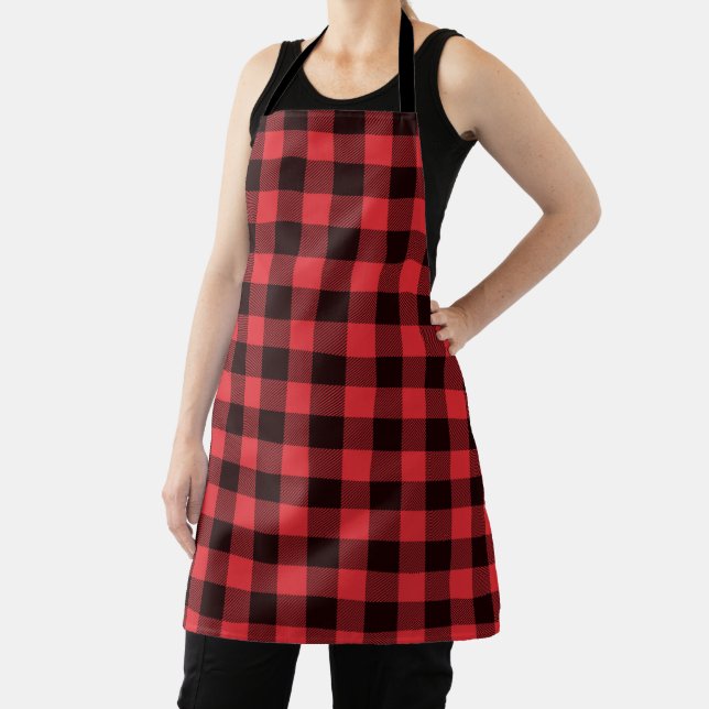 Red Buffalo Plaid Apron (Insitu)