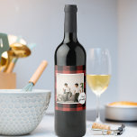 Red Buffalo Plaid Best Grandma Gift With Photo Wine Label<br><div class="desc">This gift is not only beautiful but also heartfelt, as it allows grandmas to proudly display a cherished photo of their grandchildren. It's the perfect way to show your love and appreciation for your grandma on any occasion, including birthdays, Christmas, Mother's Day, or just because. Give your grandma a gift...</div>