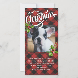 Red Buffalo Plaid Christmas Photo Card