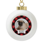 Red Buffalo Plaid Custom Pet Puppy Dog Photo