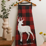 Red Buffalo Plaid & Deer | Personal Name Gift Apron<br><div class="desc">Embrace the rustic charm of the great outdoors with our Red Buffalo Plaid & Deer Personalised Name Gift! Whether you're shopping for yourself or looking for a thoughtful gift,  this design brings a touch of wilderness to any occasion.</div>