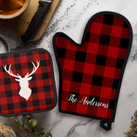Red Buffalo Plaid & Deer | Personal Name Gift