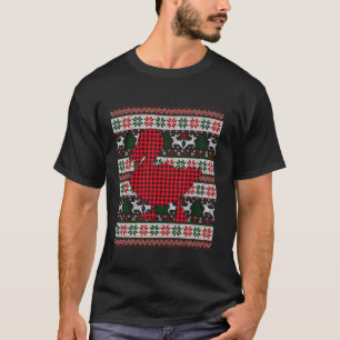 Red Buffalo Plaid Duck Lovers Ugly Xmas Family Mat T-Shirt